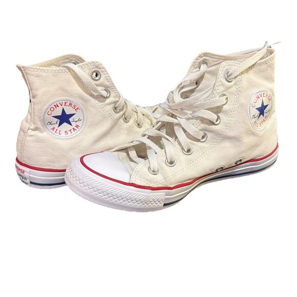 Converse Chuck Taylor All Star High Top White Canvas Sneakers Women’s 8 - Picture 1 of 8